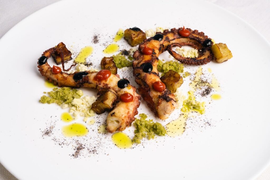 Tentacoli di polpo con salsina verde